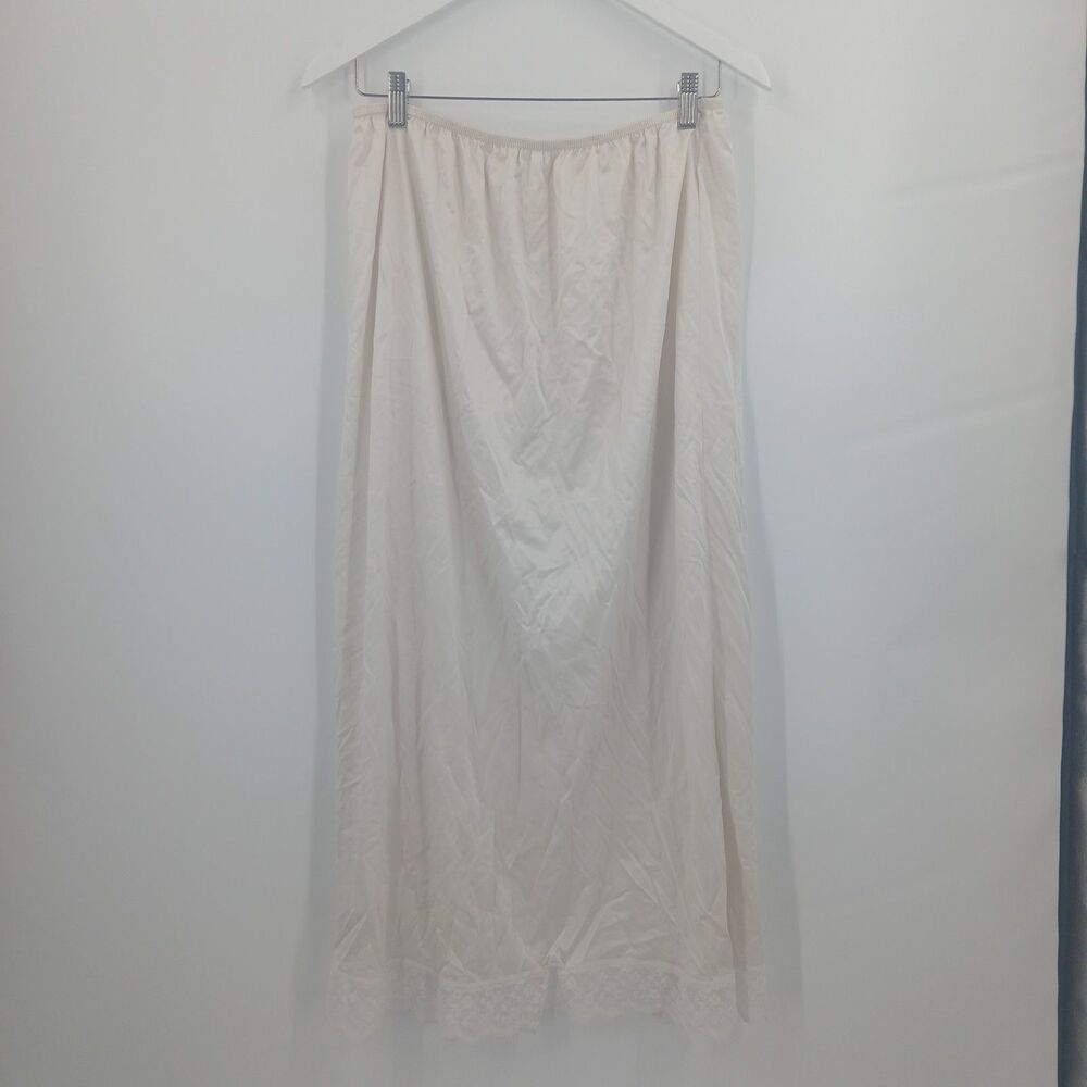 womans vintage pactform plus size 3x cream ivory knee length slip
